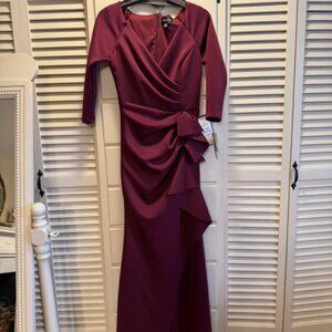 Xscape Pleated Ruffle Gown